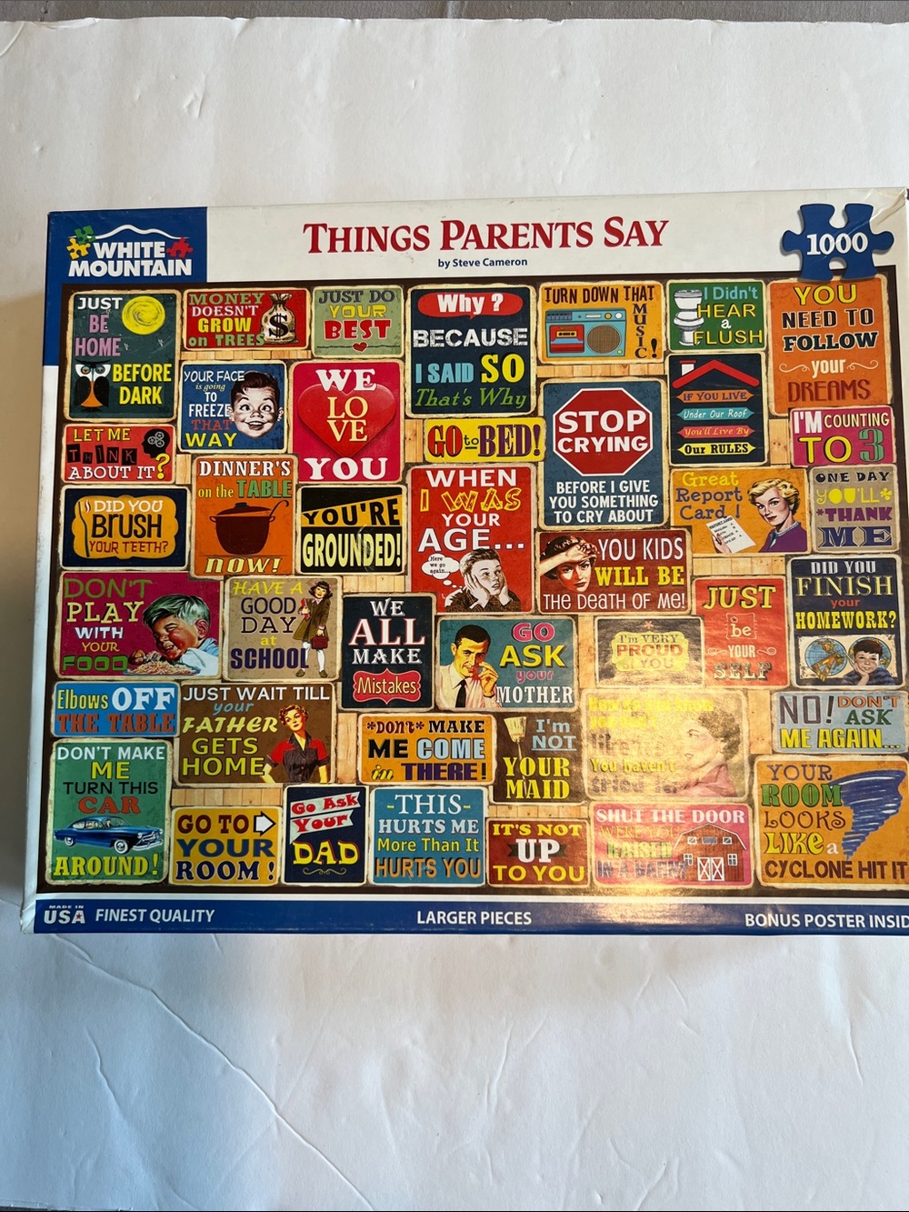 White Mountain “Things Parents Say” Puzzle . Excellent used condition.